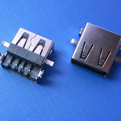 USB A type 沉板 DIP型 (焊腳:DIP, 外殼:前貼后插)