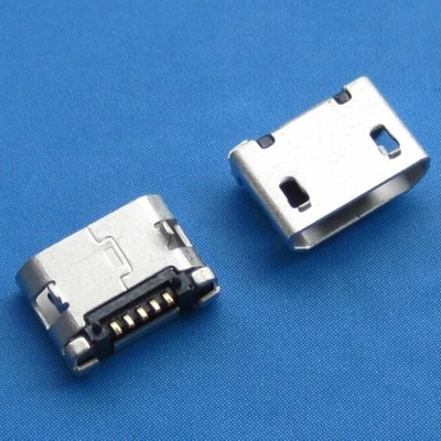 microUSB B type 5pin (焊腳:SMT, 外殼:前貼后插) 無翻邊