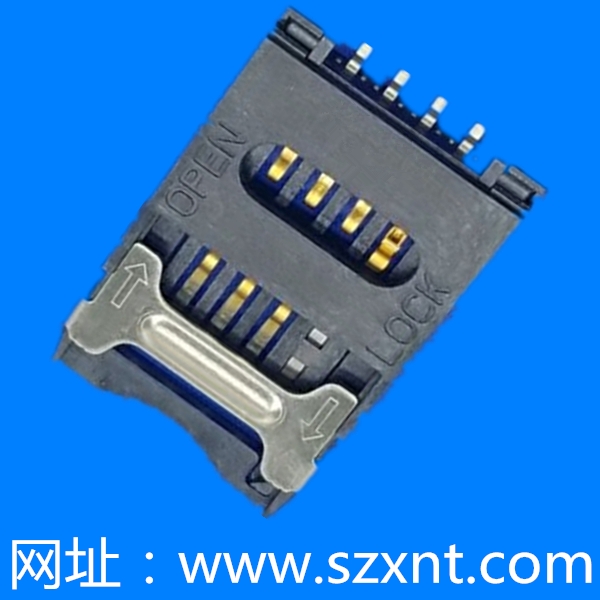 SIM CARD CONNECTOR 6PIN 掀蓋式 帶開(kāi)關(guān)