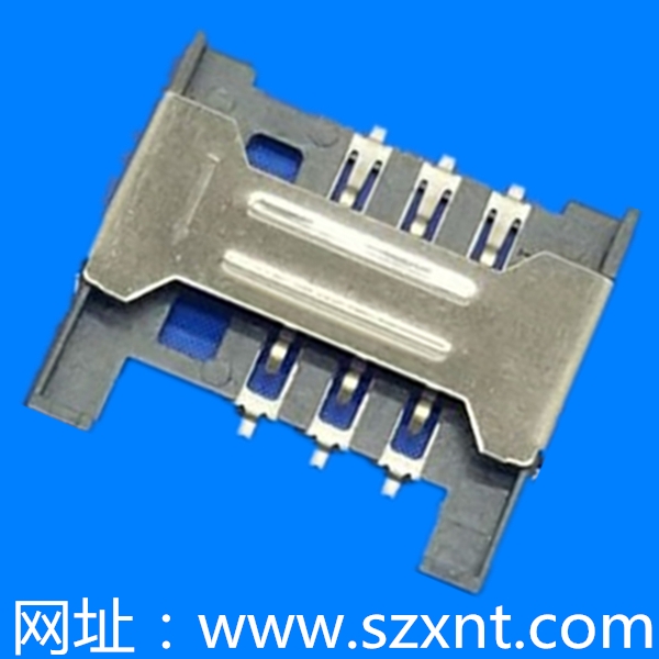 Sim no-push type 6Pin (H=1.8mm)無(wú)柱無(wú)偵測(cè)